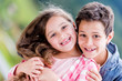 Happy kids smiling