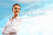 Businesswoman smiling