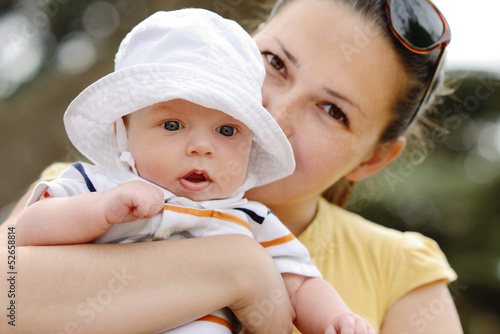 Photo: mother and baby son mother and baby son