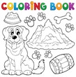 Coloring book dog theme 7