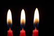 Burning candle flame