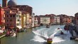Venice Grand channel with woving boats