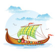 Cartoon image of the Viking merchant ships S.VI.