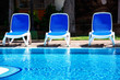 chairs by the pool
