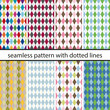Seamless pattern with black dotted lines