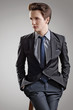 Photo: Short Hair Style. Portrait of young man with brown hair Short Hair Style. Portrait of young man with brown hair