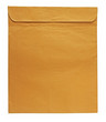 Brown envelope document isolated on white background
