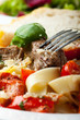 Tagliatelle mit Steak und Tomaten