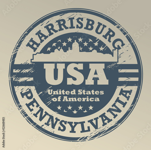 Vector: Stamp with name of Pennsylvania, Harrisburg, vector Stamp with name of Pennsylvania, Harrisburg, vector