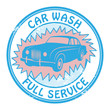 Grunge rubber stamp with the words car wash written inside