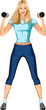 Cute blond fitness woman
