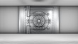 Bank vault door opening