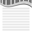 music paper is decorated by the keys
