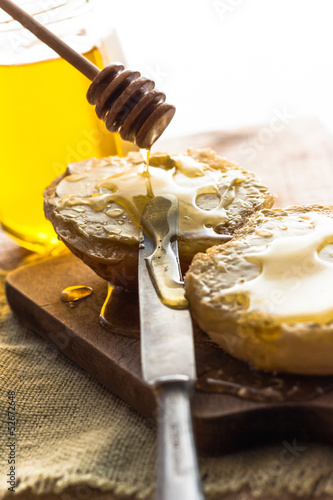 Photo: roll honey bread food vintage roll honey bread food vintage