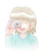 写真を撮る女の子 写真を撮る女の子