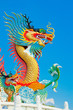 Beautiful dragon with blue sky in thailand