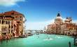 Grand Canal and Basilica Santa Maria della Salute, Venice, Italy