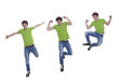 Foto: smiling teen jumping smiling teen jumping