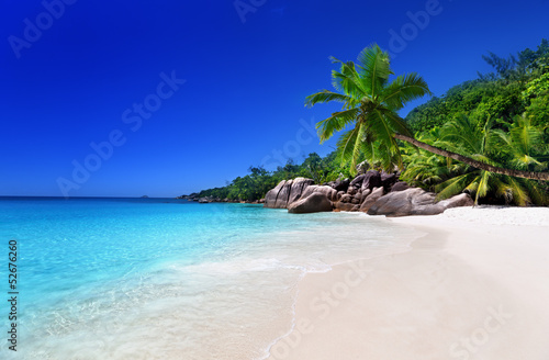 Photo: beach at Praslin island, Seychelles beach at Praslin island, Seychelles