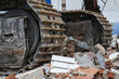 bulldozer over rubbish