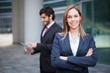 Outdoor business woman portrait