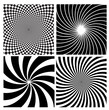 Black and white hypnotic background.