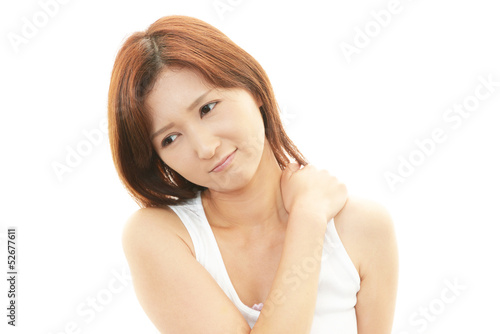 Photo: 肩こりの女性 肩こりの女性