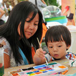 Child painting