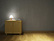 Illustration: Dresser and lamp Dresser and lamp