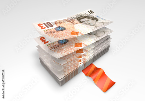 Illustration: a wad of pound banknotes a wad of pound banknotes