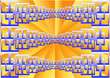 Three series of connected rectangles