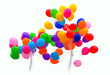 Photo: Colored balls on white Colored balls on white