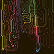 circuit board background. eps10 vector illustration