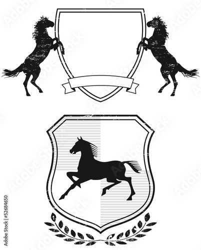 Vector: Pferde-Wappen Pferde-Wappen
