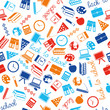 back to school seamless pattern