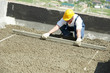 worker roofer with float lute