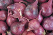 Close view red pearl onions