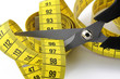 Foto: meterband mit schere meterband mit schere