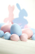Easter eggs and rabbit