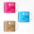 Set of bookmarks, stickers, labels, arrows,tags. Vector template