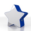 3d render of a isolated two hearts icon  with eu flag pattern