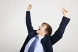 Photo: Businessman with arms up Businessman with arms up