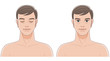 中年男性 正面 Front portraits of middle aged man