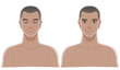 黒人 男性 正面 Front portraits of Healthy African decent man