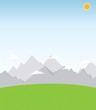 Mountain landscape. Vector applique