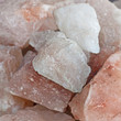 Lump of Himalayan mineral pink salt on the market