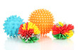 Rubber toys for pets isolated on white