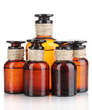 Medicine bottles isolated on white