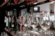 Wine glass at the bar