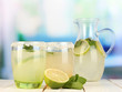 Citrus lemonade in pitcher and glasses